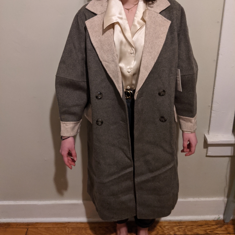 Wool Petite Studio NYC Leslie Coat Moss- Small